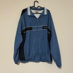 Reebok | Vintage 2000s Y2K Zip-Up Windbreaker Striped Collar